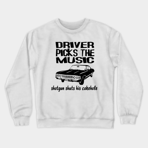 Supernatural Driver Picks The Music T-Shirt Crewneck Sweatshirt by CreatingChaos